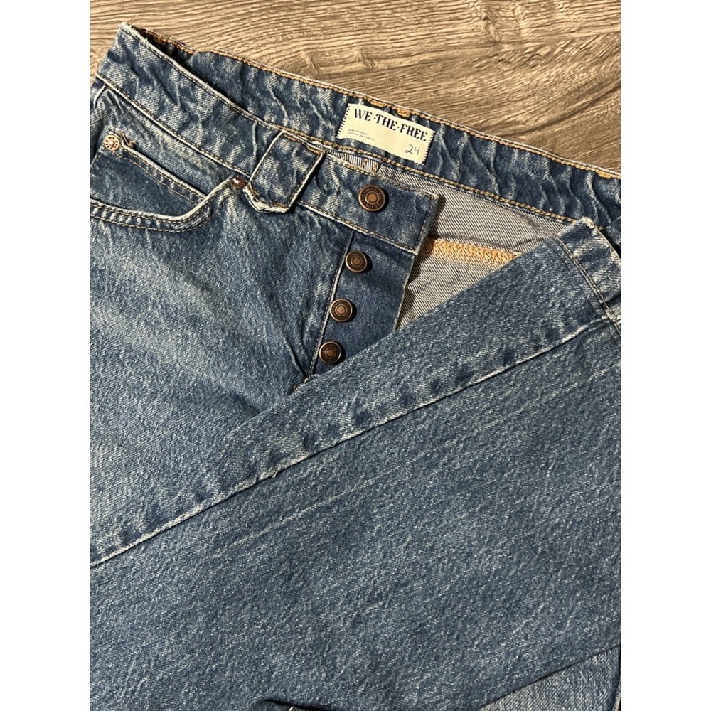 We The Free Flora Yellowstone Edition LowRise ButtonFly Boot Jeans SZ 24 (27x30)
